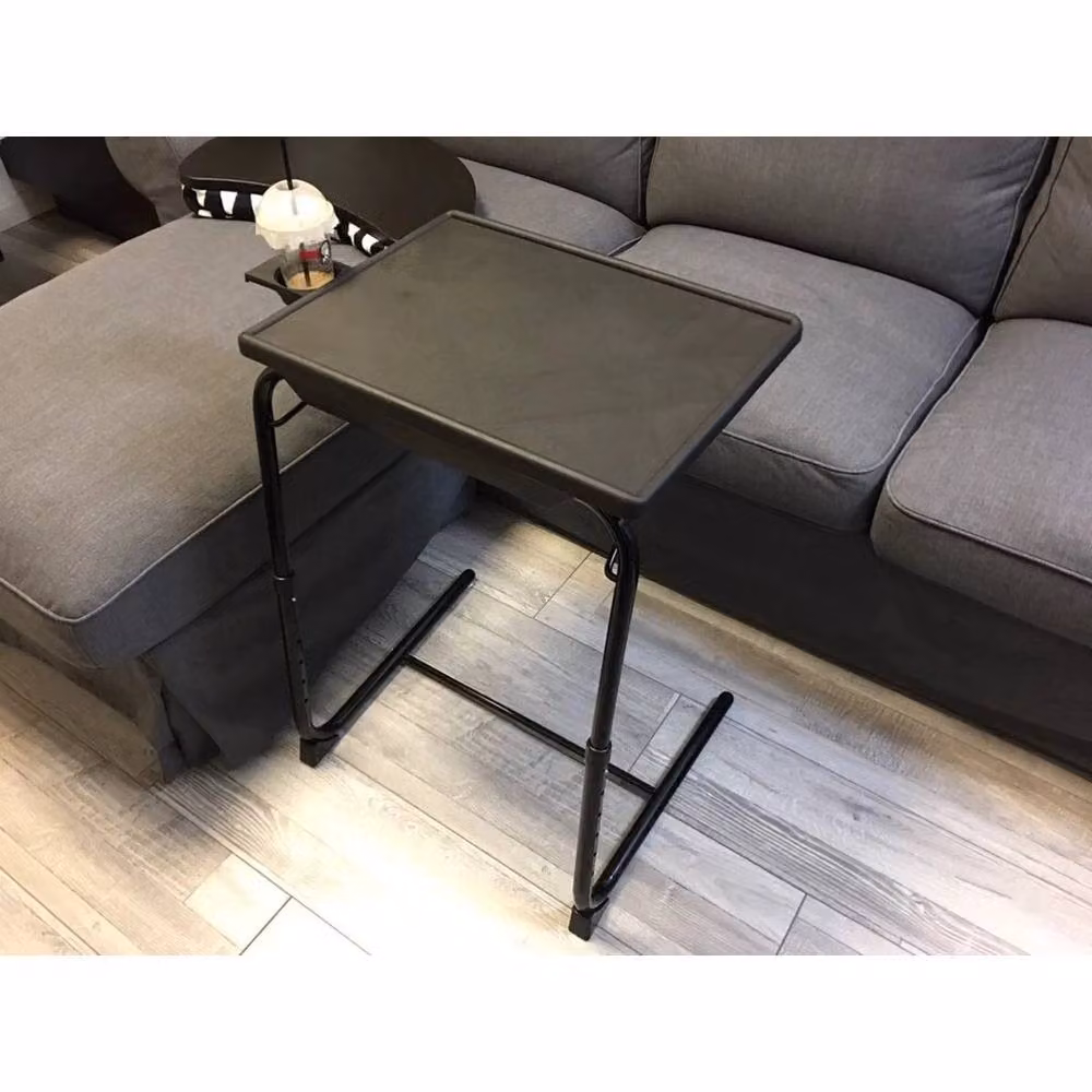 PAWNORA Foldable Buddy Table in Black with Cup Holder and Height Adjustable Sloped Top – 4