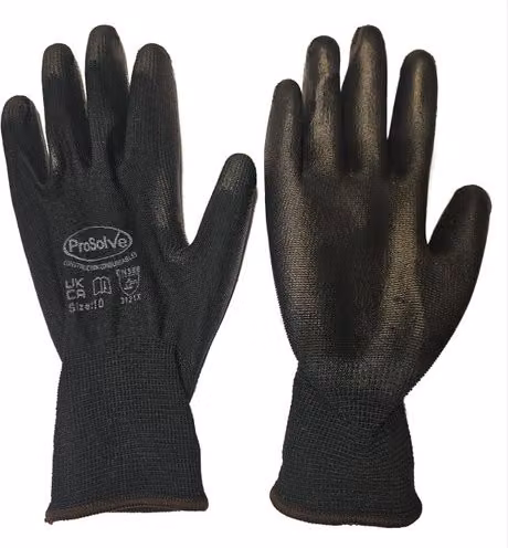 ProSolve Black PU Coated Gloves, Size XL (Pair)