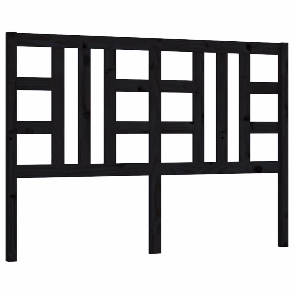 Berkfield Home Rustic Black Solid Pine Wood Bed Headboard W/D/H: 166 x 4 x 100 cm – 2