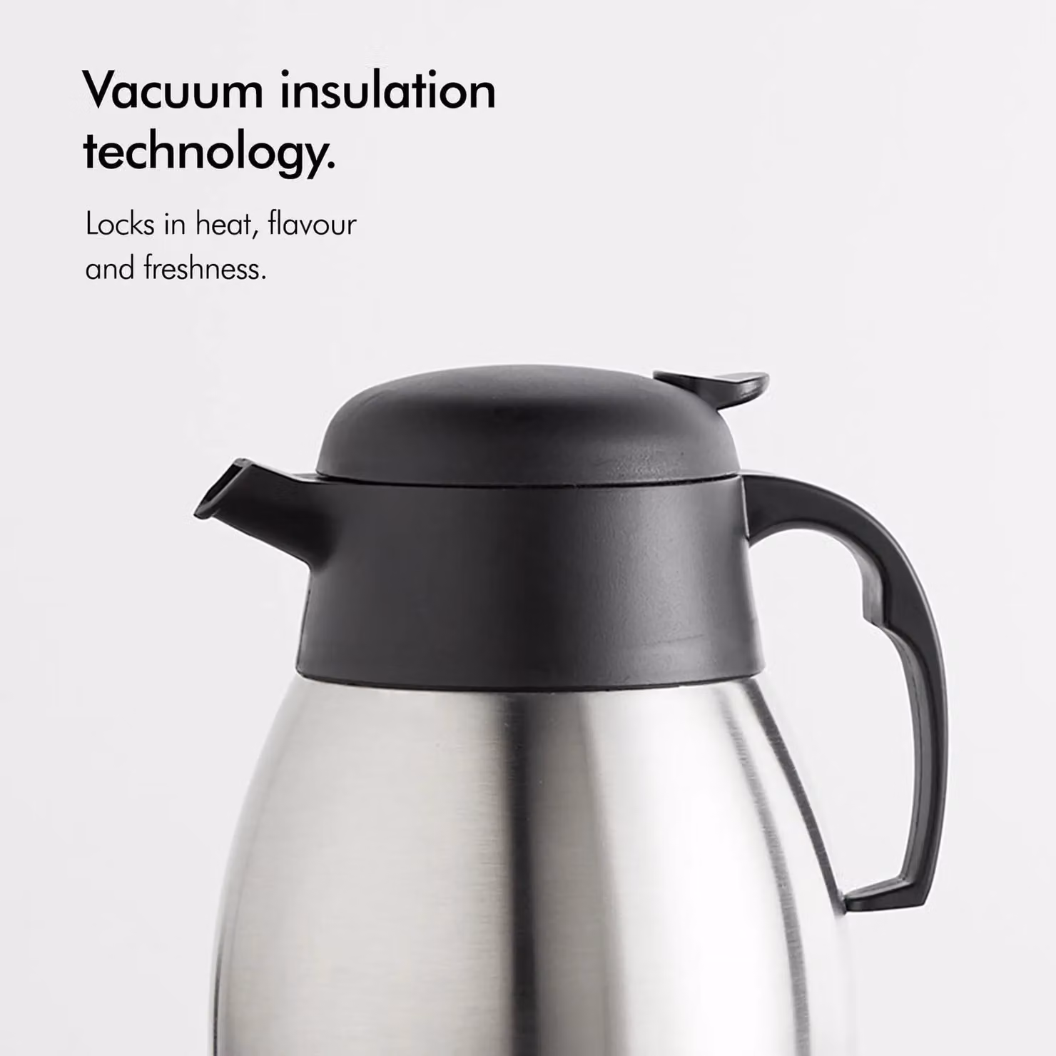 VonShef 2L Double Wall Insulated Stainless Steel Thermal Coffee and Tea Dispenser Jug in Silver – 2