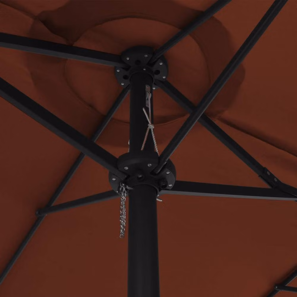 Berkfield Home Cantilever Outdoor Parasol with Aluminium Pole, Terracotta, W: 460 cm, D: 270 cm – 2