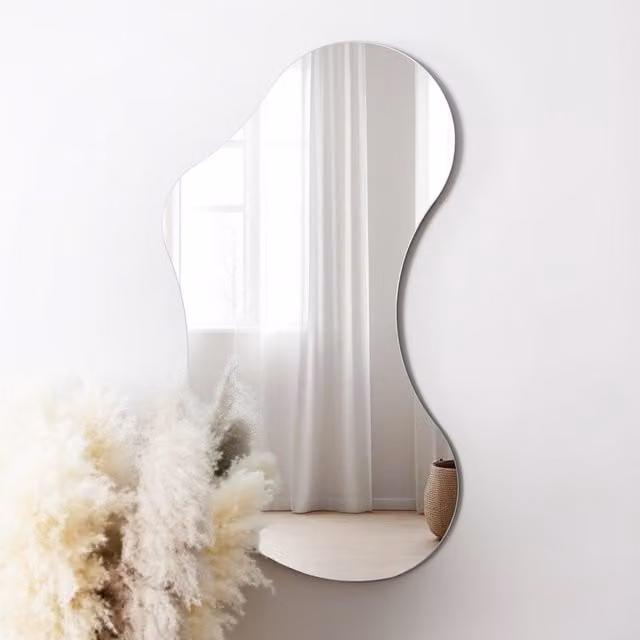 Lesina Frameless Pond Mirror for Wall Mounting, Clear, W: 120 cm, H: 70 cm
