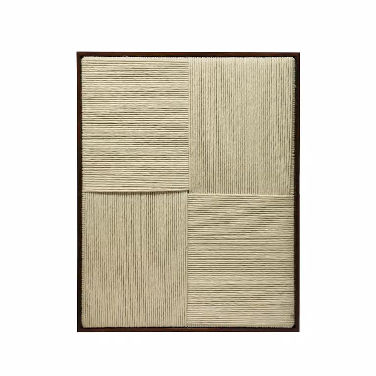 Dome Deco MAZE Artwork II Abstract Geometric Wall Textile in Beige