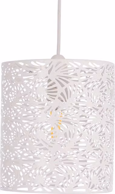 First Choice Lighting Maui White Metal Leaf Pendant Light Shade – 1