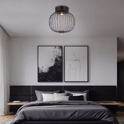 Netlighting Globo Lighting Sphere LED Ceiling and Wall Lamp, Black, Diameter: 30 cm – 2