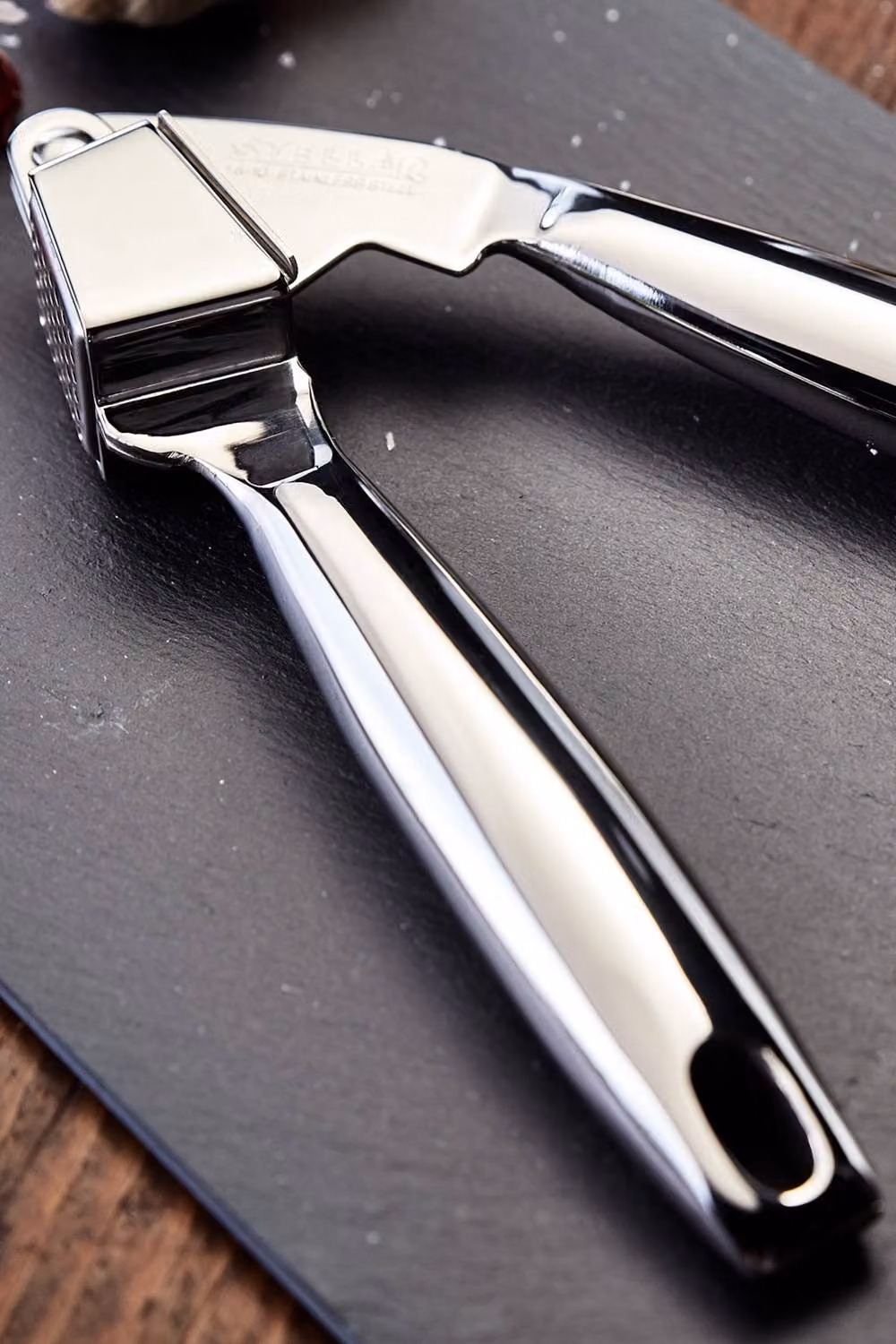 Stellar Stainless Steel Garlic Press in Silver – 8
