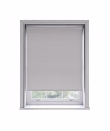 New Edge Blinds Light Grey Thermal Blackout Roller Blind, W: 105 cm, H: 170 cm
