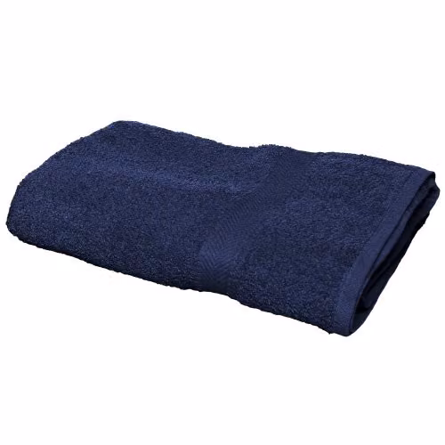 Towel City Luxury Range 550 GSM Cotton Terry Bath Sheet in Blue, W: 100 cm, L: 150 cm