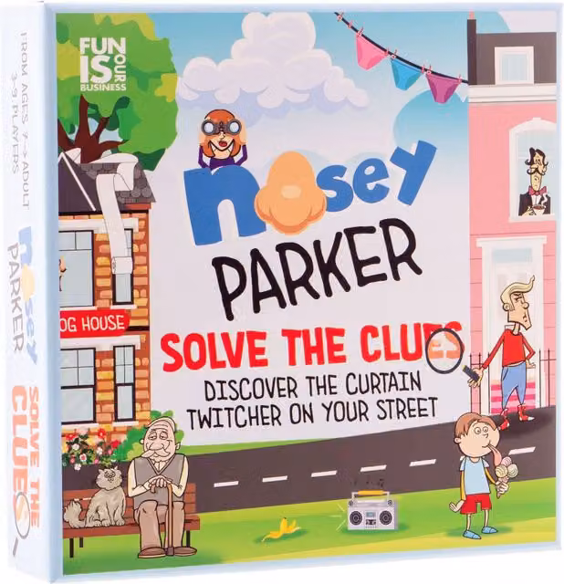 Boxer Gifts Nosey Parkers Board Game in Blue and Multicolour