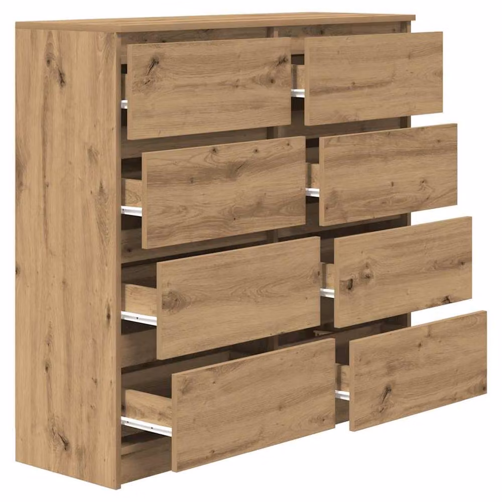 Berkfield Home Artisan Oak Sideboard in Brown, W/D/H: 100 x 35 x 99 cm – 2