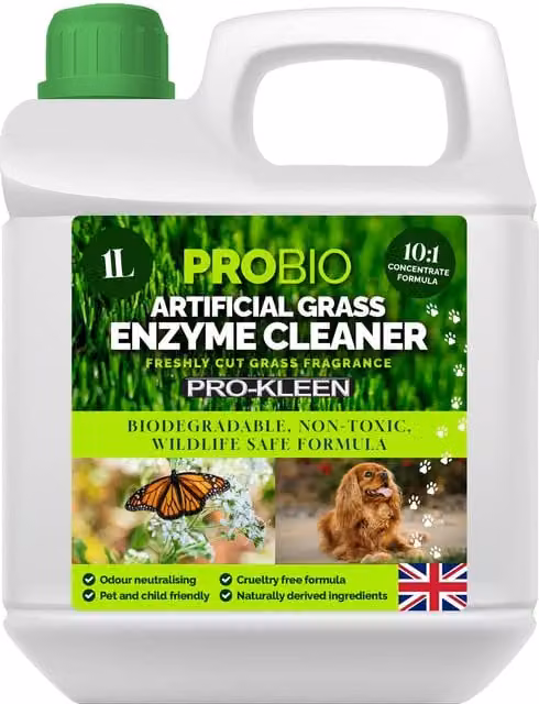 ProKleen ProBio Artificial Grass Cleaner Probiotic Based Deodoriser and Odour Eliminator, Fresh Cut Grass Fragrance, 1 l