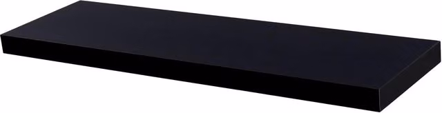 Harbour Housewares Modern Floating Wall Shelf with Integrated Lighting, Black, W: 100 cm, D: 23.5 cm, H: 4 cm – 5