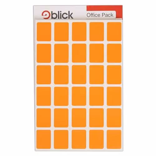 Blick Orange Self Adhesive Rectangular Paper Labels, 19 x 25 mm, 960 Pack
