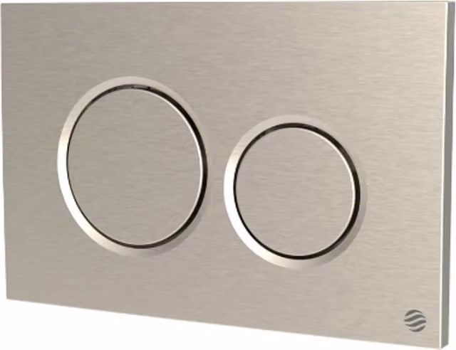Dudley Drift Dualflush Pneumatic Flush Plate in Brushed Nickel Silver