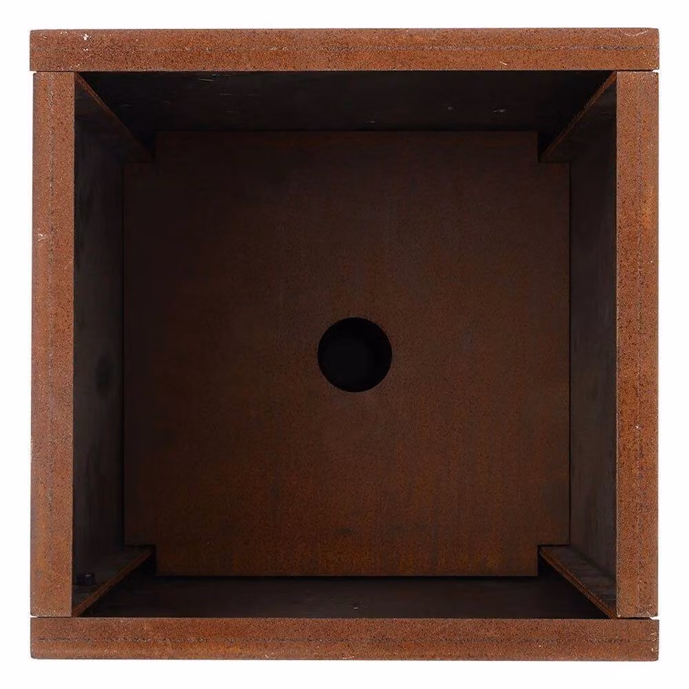 EONLION Large Metal Trough Planter in Brown, W/D/H: 80 x 30 x 40 cm – 4
