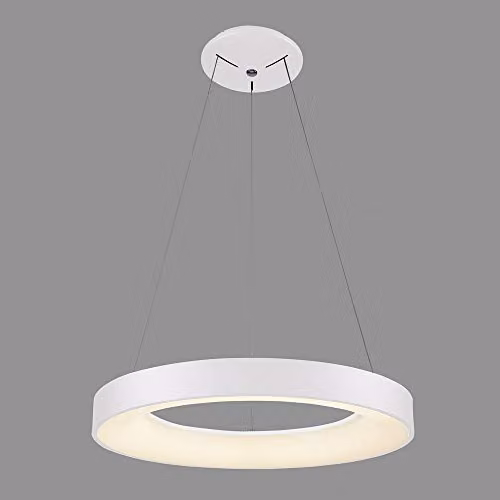 Netlighting Modern LED Ring Pendant Light, White, Warm White 3000K, 2200lm – 2