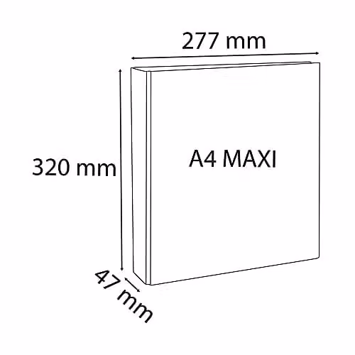 Exacompta Black Rigid Opaque A4 Maxi Binder with 4 D-rings and 3 Pockets, W: 32 cm, H: 27.7 cm, Spine: 47 mm – 3