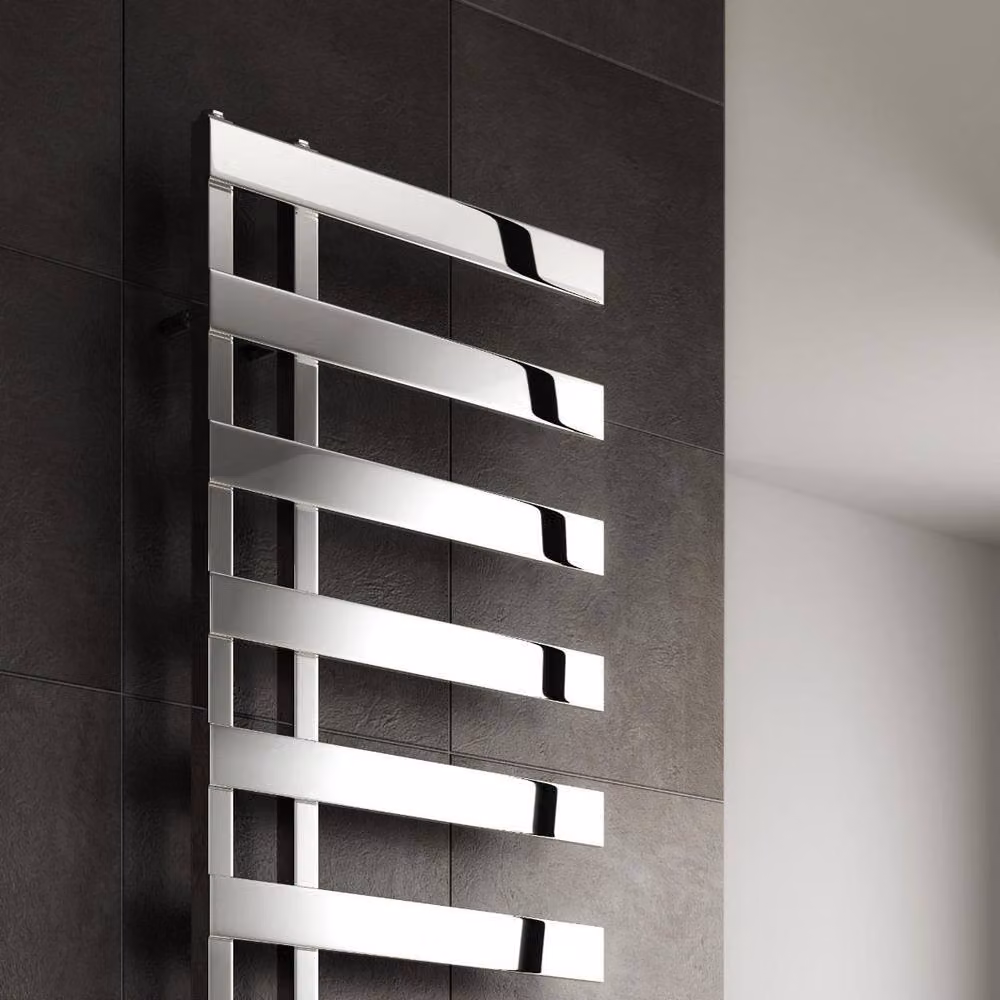 Bathroom Kingdom Capelli Stainless Steel Flat Panel Heated Towel Rail, Silver, H: 123.5 cm, W: 50 cm – 3