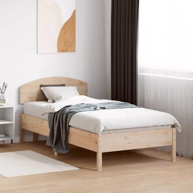 Berkfield Home Solid Wood Pine Headboard in Natural, W/H: 81.0 x 80.5 cm – 1