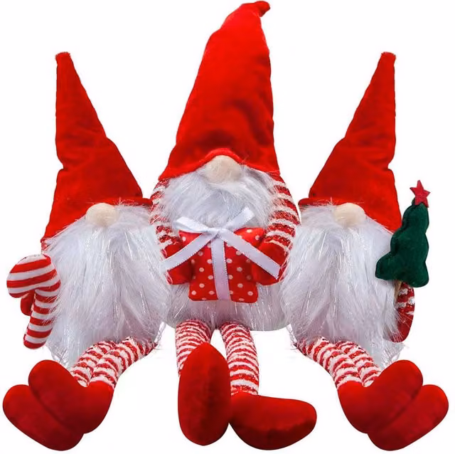 VFM e-Store Christmas Gonk Decoration in Red and White, H 43 cm x W 35 cm x D 35 cm – 1