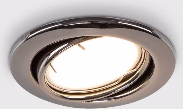 MiniSun Pack of 10 Fire Rated Tiltable GU10 Recessed Ceiling Downlights in Black Chrome with 3000K Warm White LED Bulbs – 1