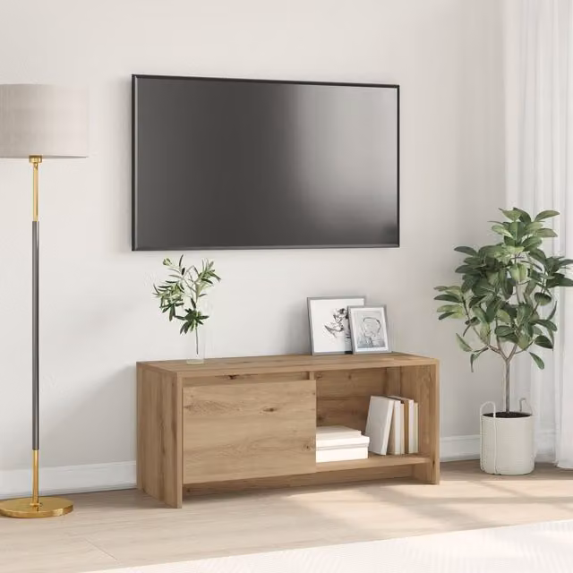 Berkfield Home Artisan Oak Modern TV Stand in Brown