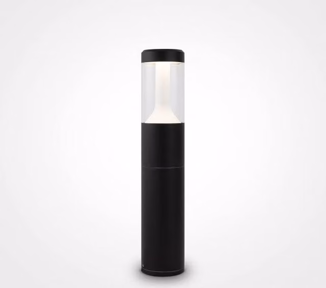 Maytoni Koln LED Outdoor Bollard Light, Black, Height: 45 cm, 4000K Cool White, IP54