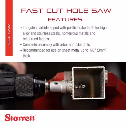 Starrett Tungsten Carbide Tipped Hole Saw 25 mm in Grey and Silver – 2