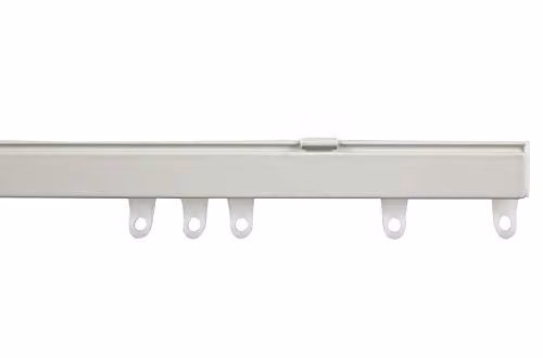 New Edge Blinds White Fineline Aluminium Straight Curtain Track, Length: 400 cm