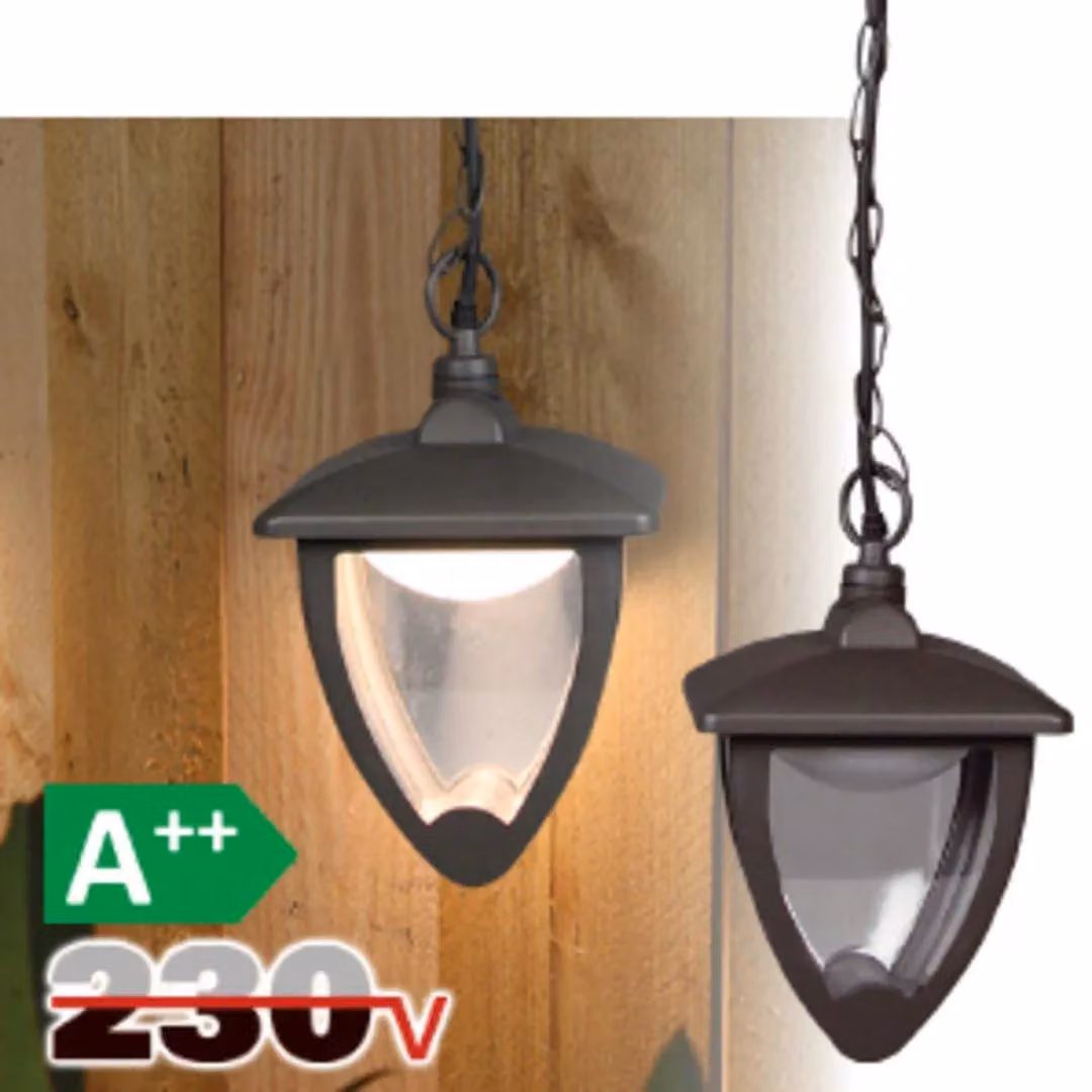 Luxform Luxembourg Suspended Chain Lantern in Anthracite Grey – 3