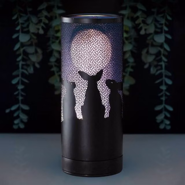Uniqueful Moon Gazing Hares Aroma Lamp by Lisa Parker in Purple