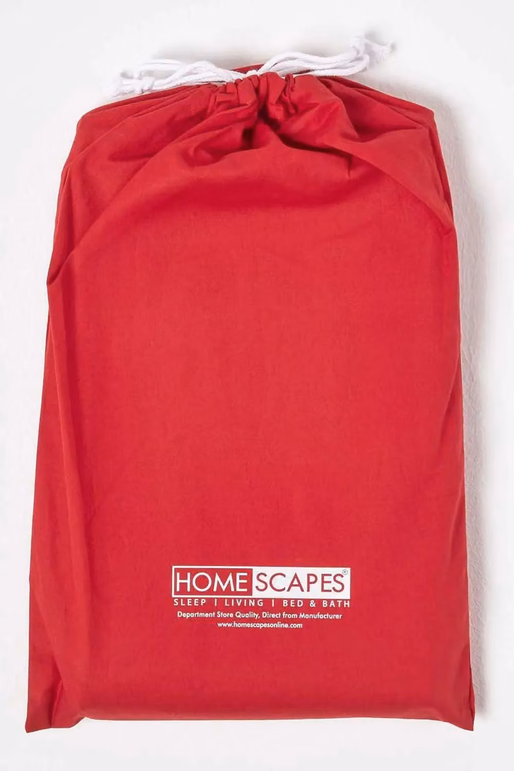 Homescapes Red Cotton Percale Cot Fitted Sheets, 2 Pack, W/D/H: 60 x 120 cm, 200 Thread Count – 3