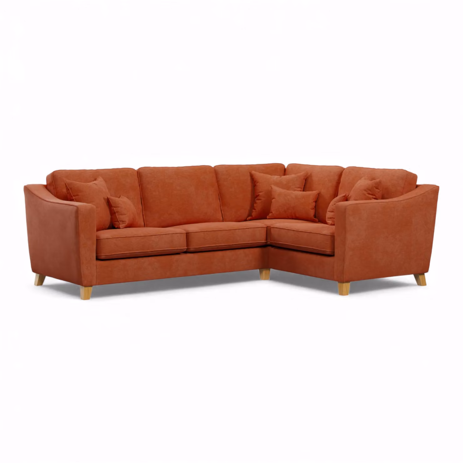 The Great Sofa Company Jackson Right Hand Facing Chenille Corner Sofa in Terracotta – 2