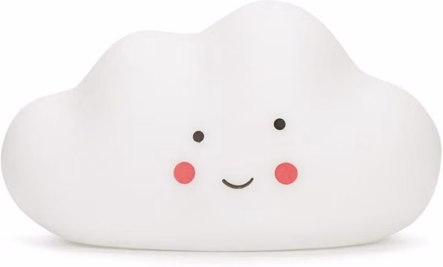 ValueLights Cloud LED Childrens Night Light with Remote Control, White Silicone Nursery Bedside Lamp – 1