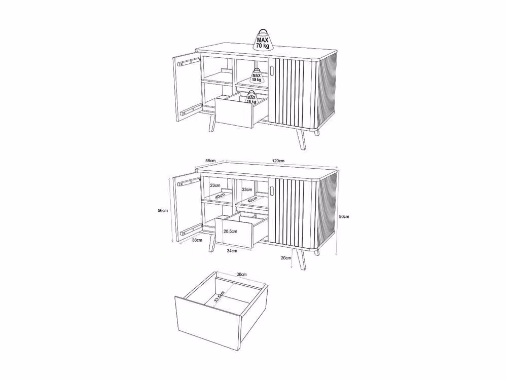 Vente-unique WAMENA Freestanding Teak Bathroom Vanity Unit in Light Oak – 3