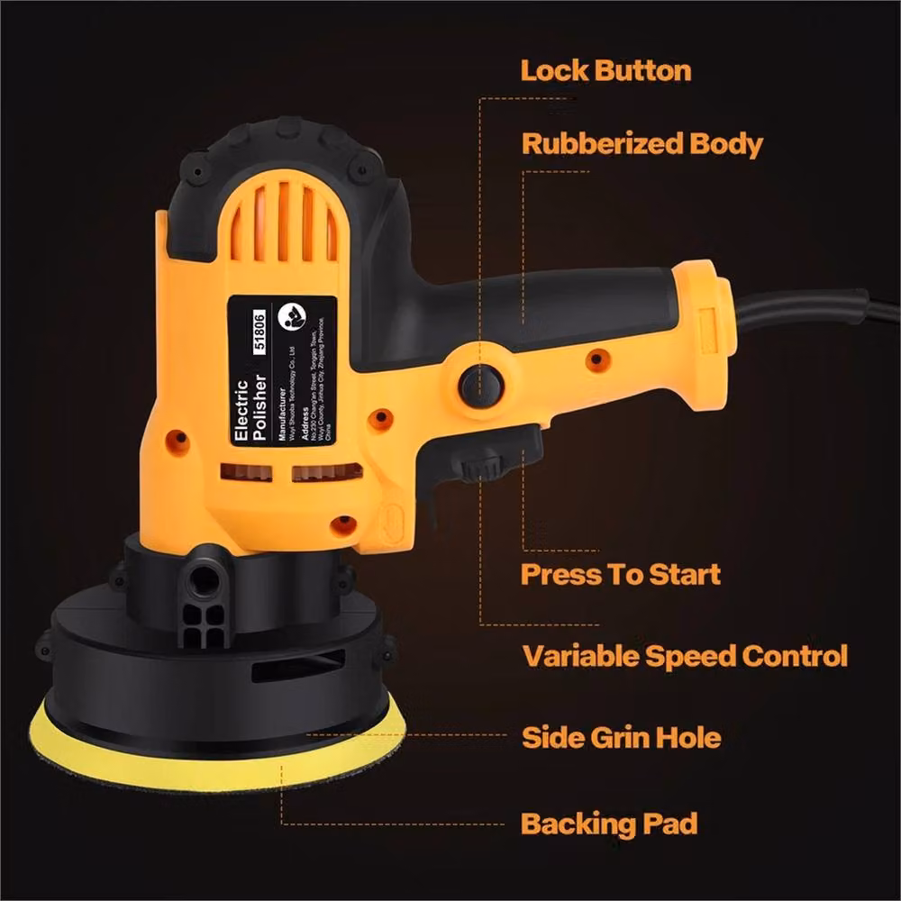 KORVIXA Electric Car Polisher Buffer Sander Polishing Machine, Yellow – 2