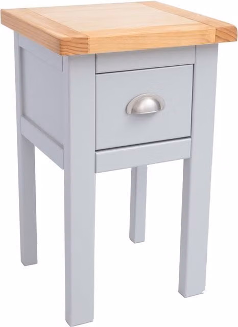Cabinet Bits Grey Pine Wood Bedside Table