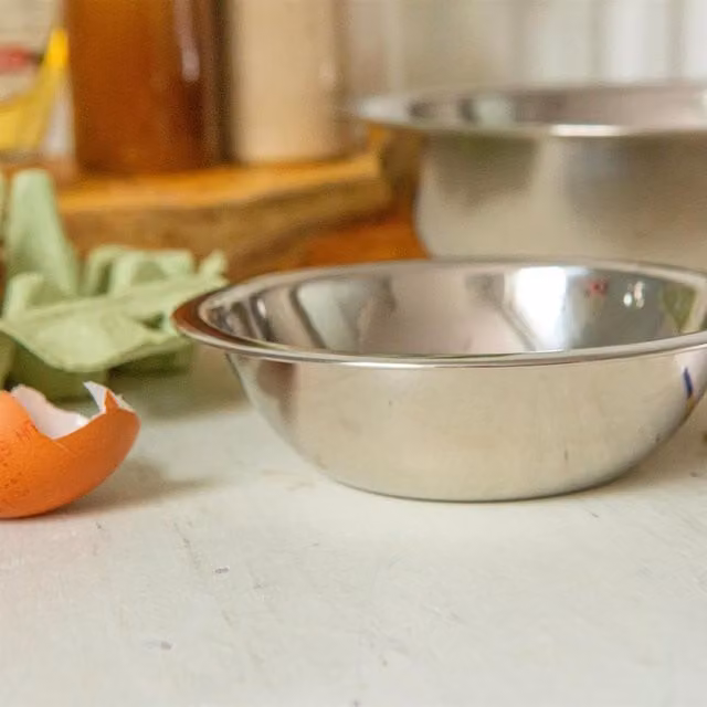 Argon Tableware Nesting Round Stainless Steel Mixing Bowl, Silver, 3.6 l