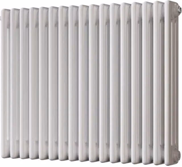 UK Radiators Alpha White 3 Column Traditional Cast-Iron Style Steel Radiator with Feet, W: 777 mm, H: 600 mm – 1