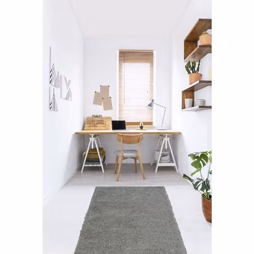 Modern Style Rugs Venus Shaggy Silver Stain-Resistant Indoor Rug, W: 67 cm, L: 200 cm