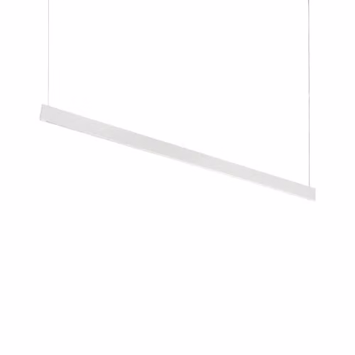 Netlighting Ideal Lux Steel Wide LED Bar Pendant Ceiling Light in White, 3000K Warm White