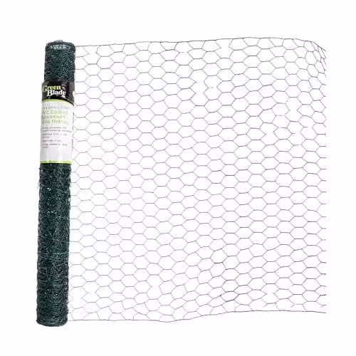 Samuel Alexander Green PVC Coated Galvanised Steel Chicken Garden Wire Netting Fencing W: 60 cm, H: 25 mm, L: 5 m – 5