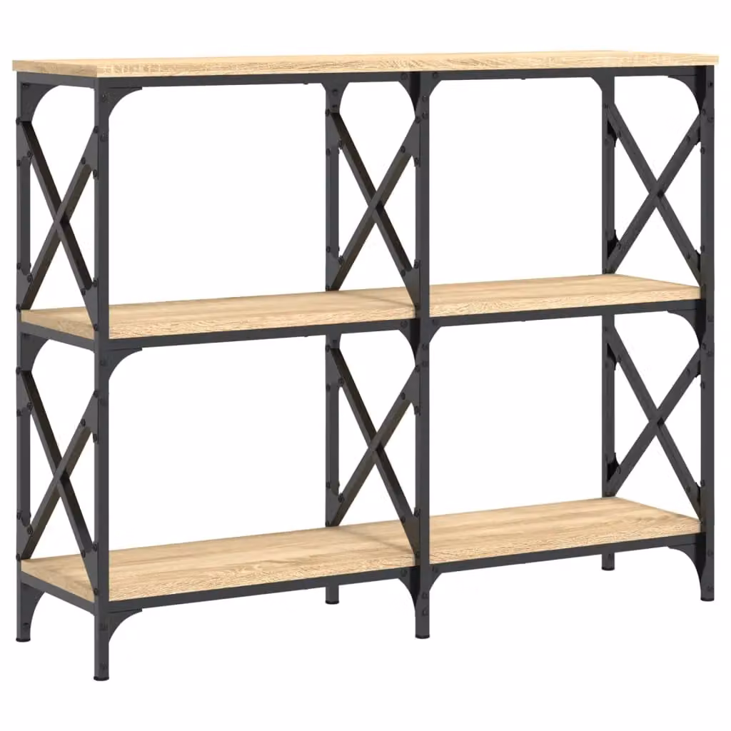 Berkfield Home Sonoma Oak Console Table, Brown, W: 100 cm, D: 28 cm, H: 80.5 cm – 2