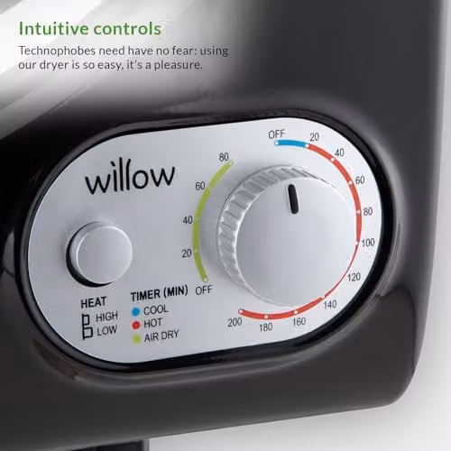Willow WTD25 2.5kg Freestanding Vented Compact Tumble Dryer, Black – 3