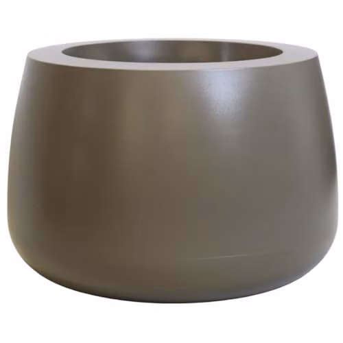 Trifibre Hardwick Roto Moulded Planter in Clay and Brown, Diameter: 57.5 cm