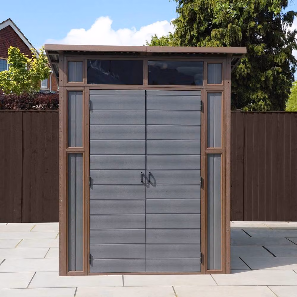 Mercia Premium Composite Pent Shed in Grey, W: 203 cm, D: 208 cm, H: 240 cm – 3
