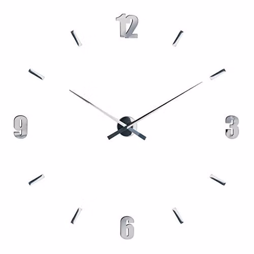 Premier Housewares Modern Silver Quartz Analog Wall Clock – 2