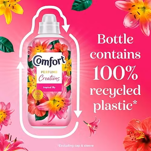 Comfort Tropical Lily Fabric Conditioner with Motion-Activated Fragrance Technology, 1.35 l – 2