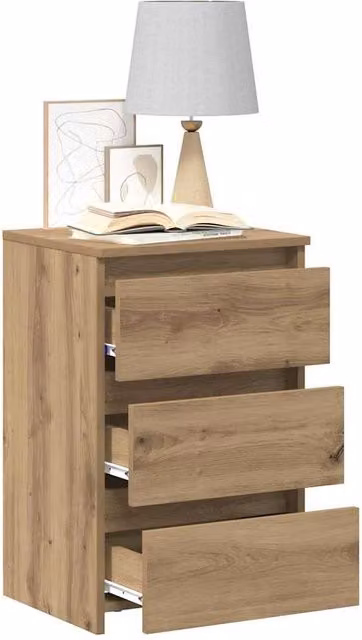 Berkfield Home Elegant Bedside Cabinets, 2 Piece Set in Artisan Oak Brown, W: 40 cm, D: 35 cm, H: 62.5 cm – 1