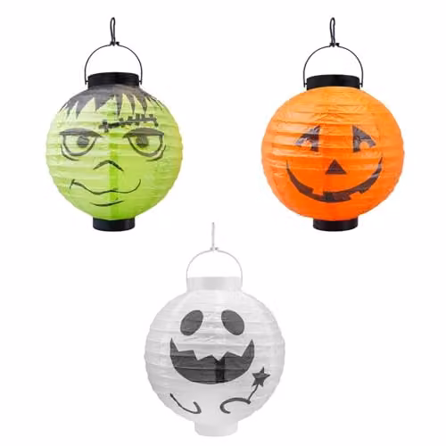 VFM e-Store Orange Pumpkin Halloween Paper Lantern, 20cm – 7